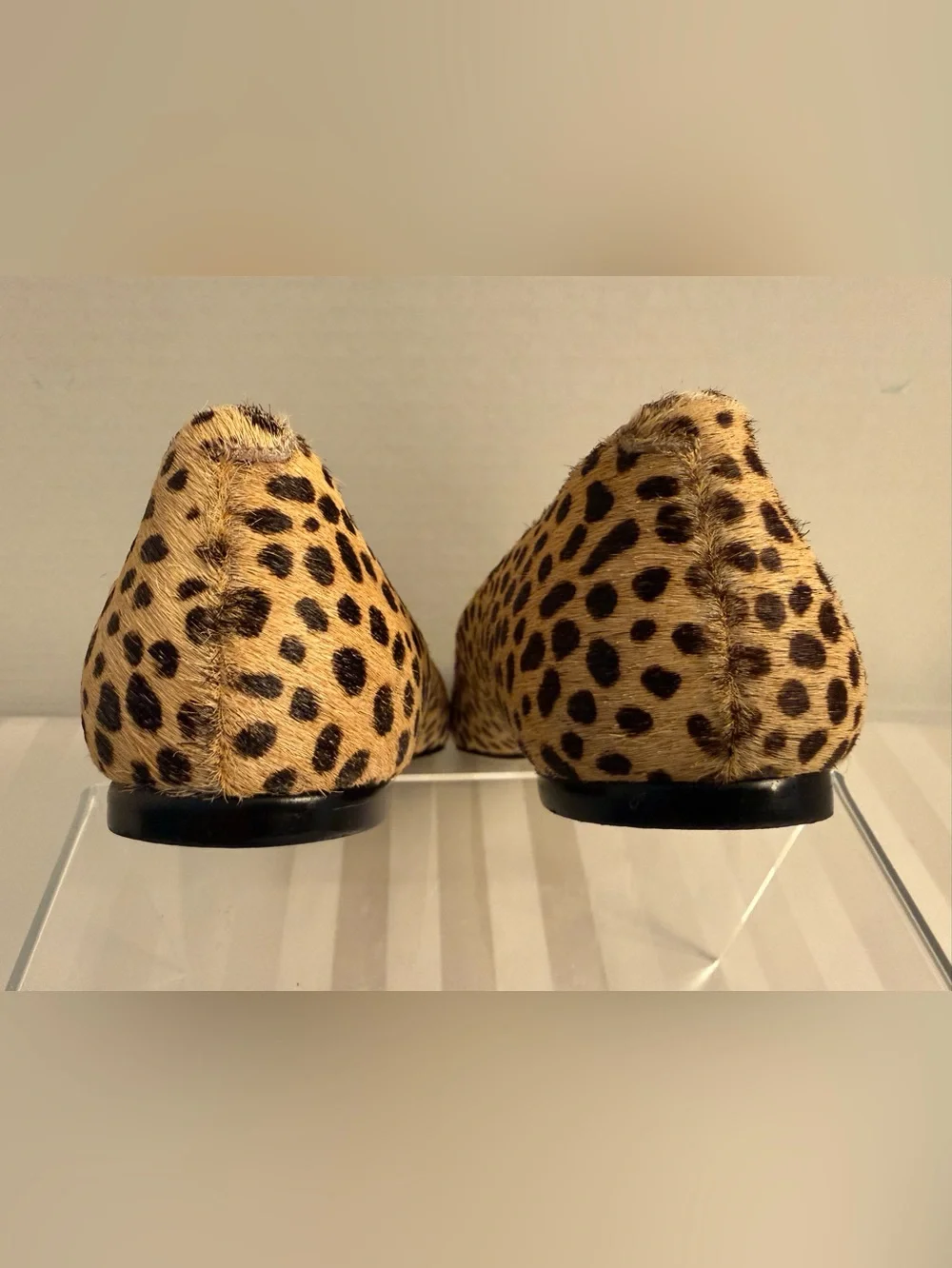 Steve Madden Byrd Leopard Calf Hair Square Toe Flats Size 5.5